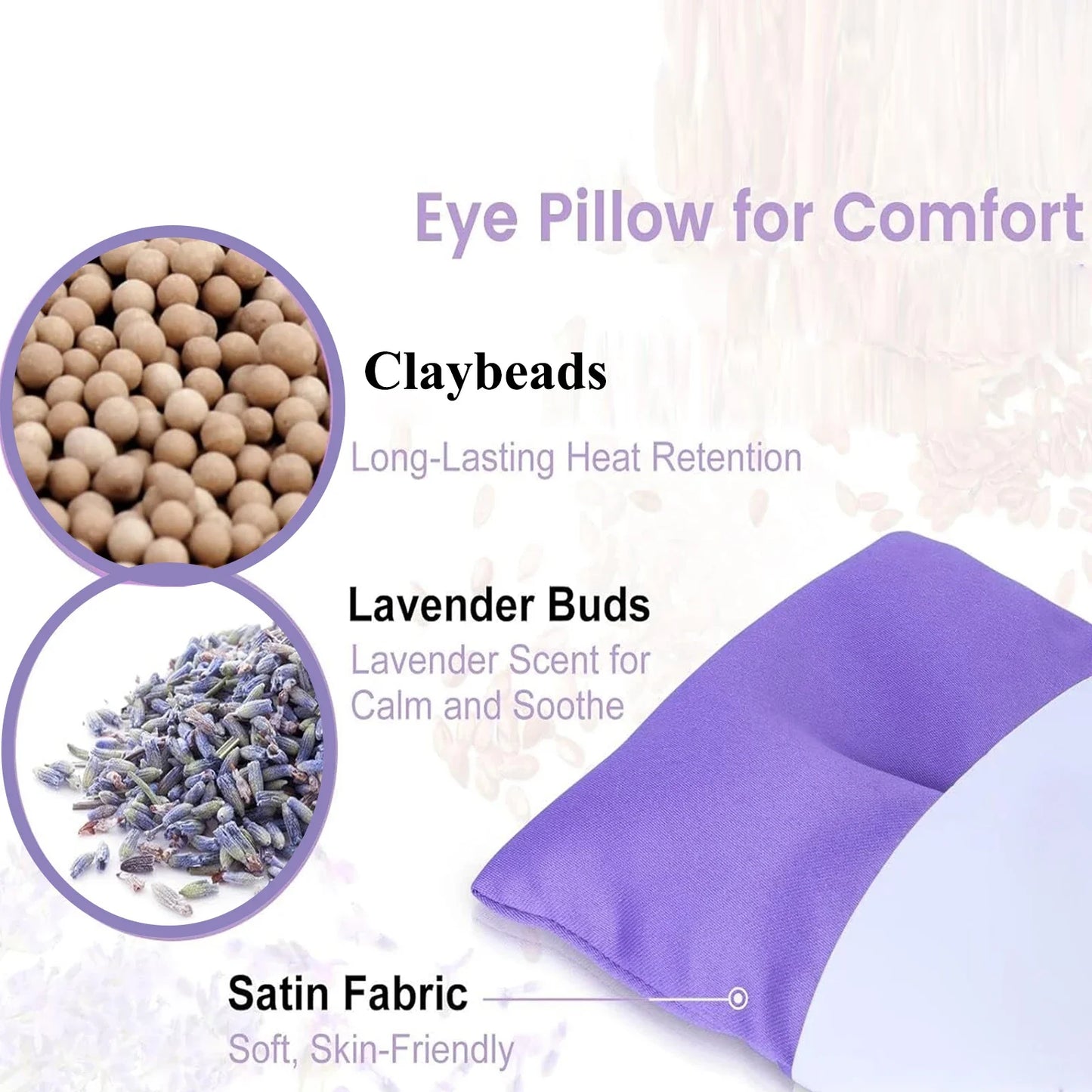 Coussin Yeux Lesté à la Lavande — Chaud/Froid, Relaxation & Sommeil