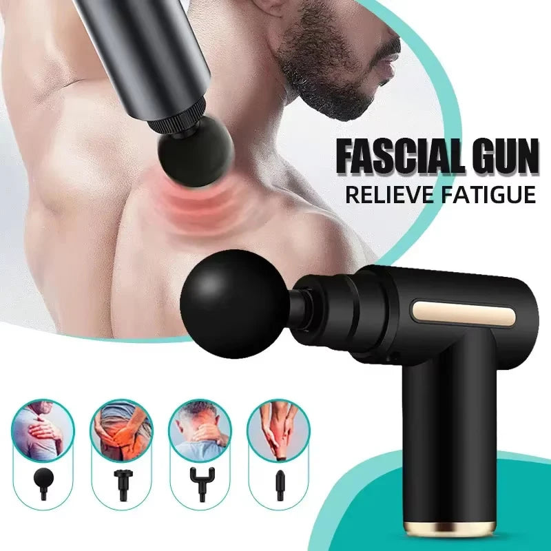 Pistolet de Massage Percussion 4-en-1 – Récupération Musculaire Profonde