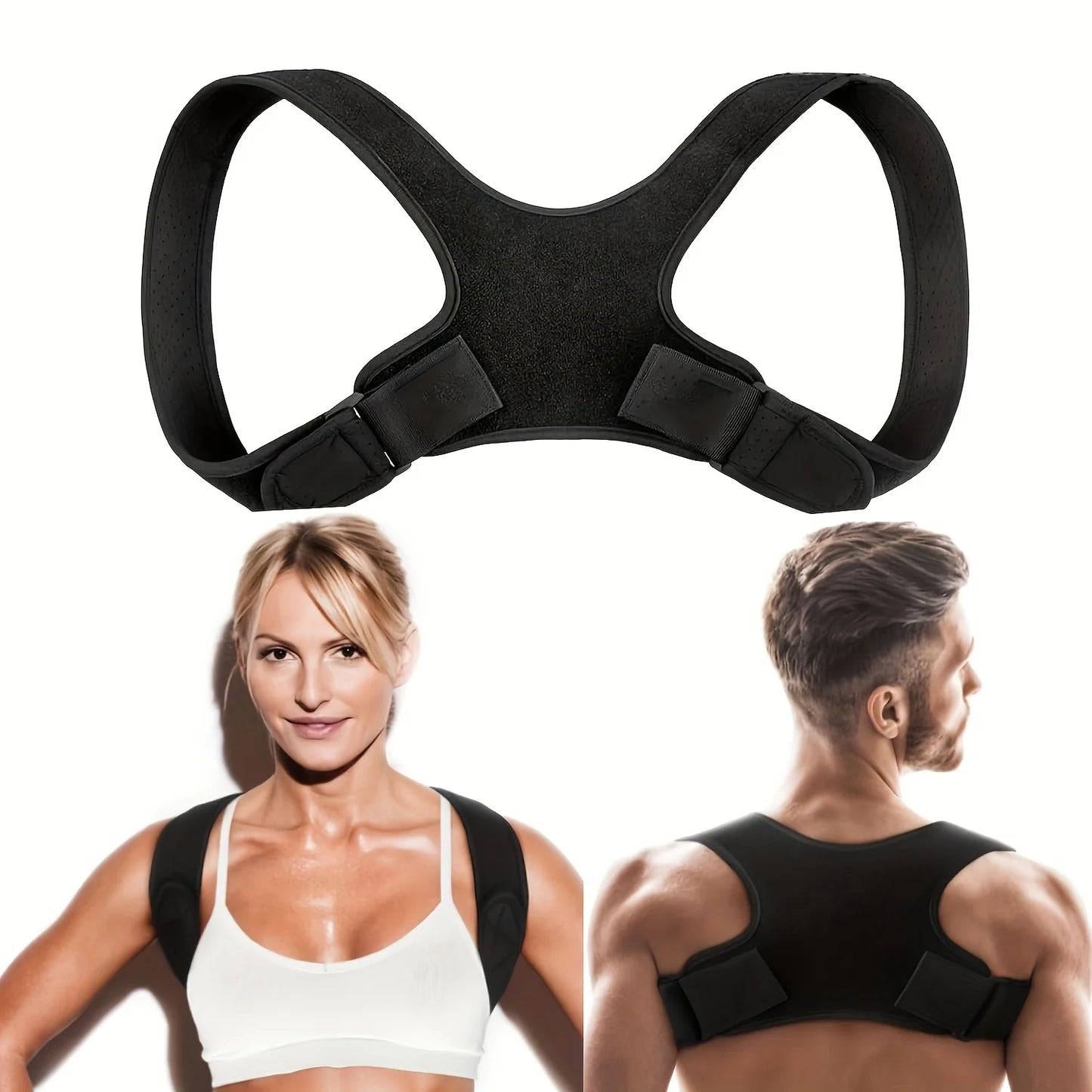 Ceinture Correctrice de Posture Ajustable — Respirante & Ergonomique