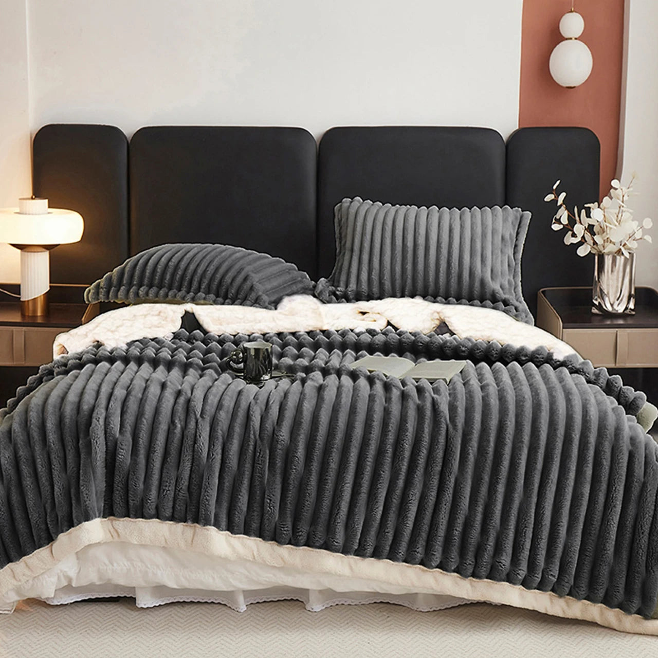 Couverture Lestée Polaire Sherpa 3,6kg — Cocooning & Sommeil Profond