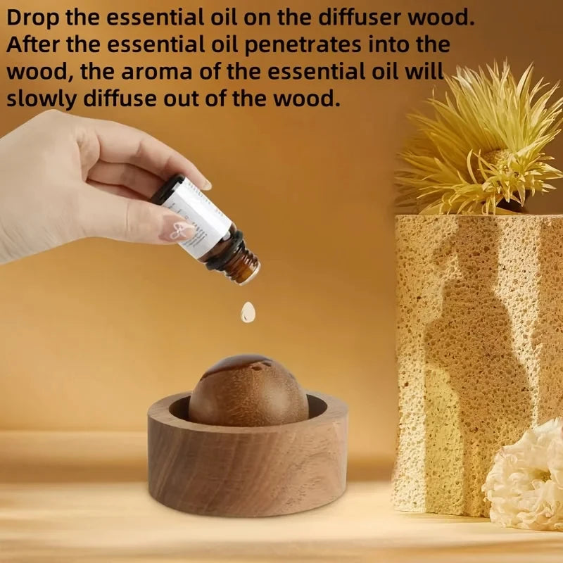 Diffuseur d'Huiles Essentielles Bois Mini — Parfum Naturel Chambre & Salon