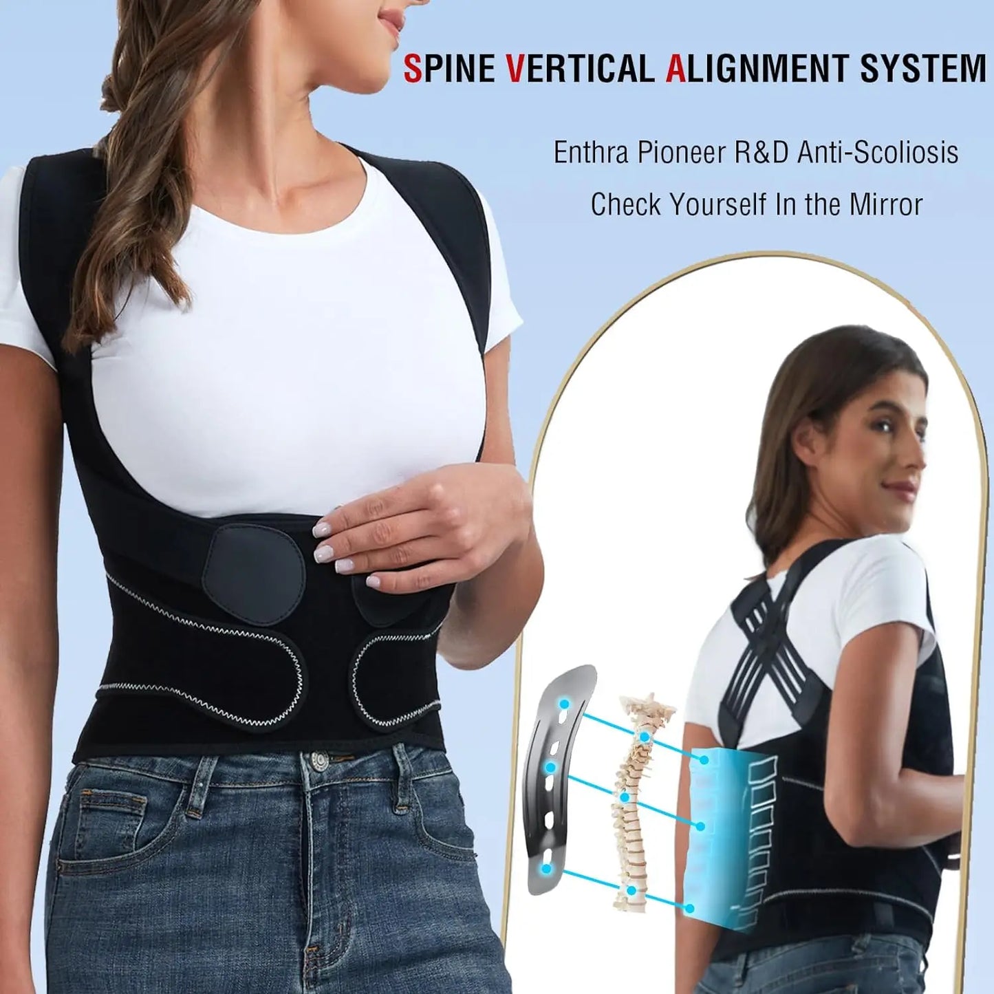Correcteur de Posture Épaules & Dos — Redressement Haut du Dos