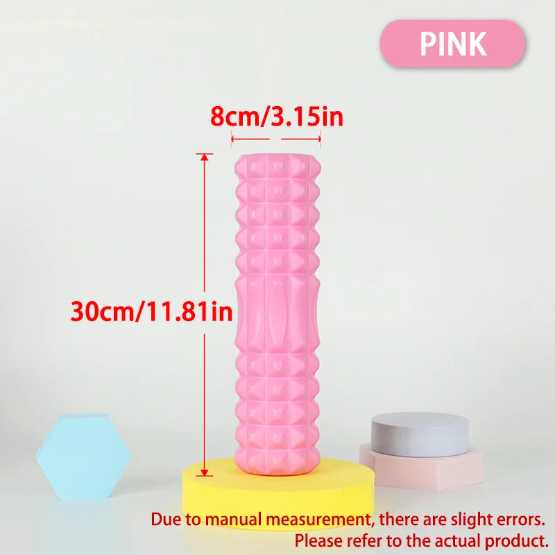Rouleau de Massage en Mousse 30/45cm — Haute Densité, Soulage le Dos, Jambes & Bras