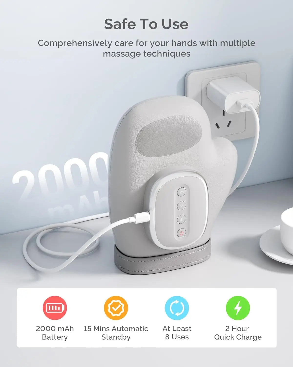 Masseur de Mains Électrique - Compression Airbag & Chaleur 3 Modes