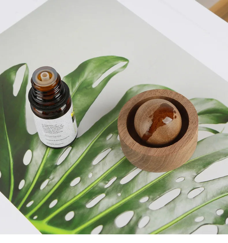 Diffuseur d'Huiles Essentielles en Bois de Noyer — Déco Zen Maison & Bureau