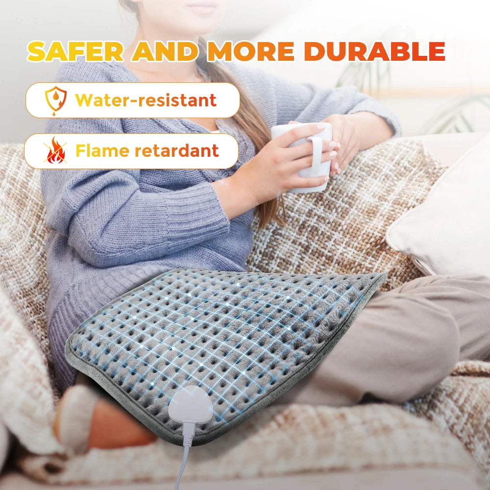 Coussin Chauffant Électrique 58x29cm avec Thermostat – Douleurs Lombaires & Règles