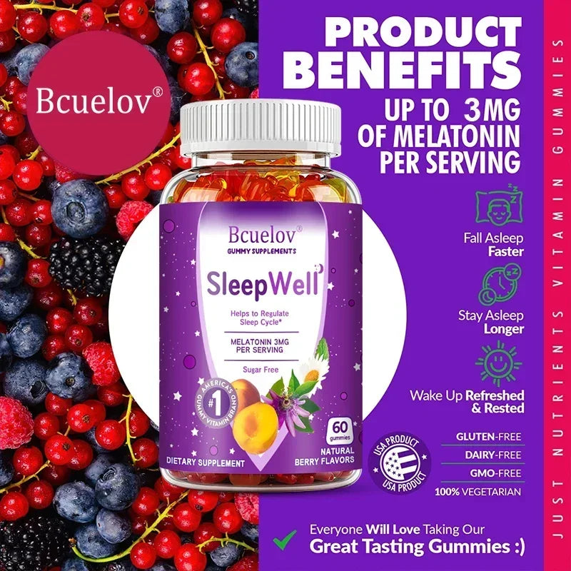 Gummies Mélatonine 3mg — Endormissement Naturel & Sommeil Réparateur