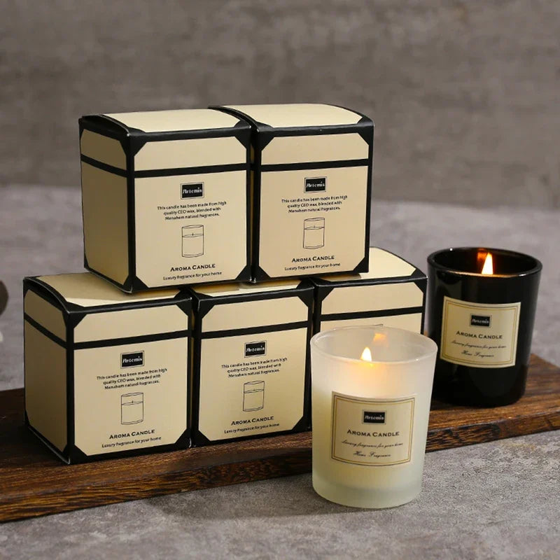 Bougies Parfumées en Cire de Soja – Ambiance Romantique & Fraîcheur Longue Durée