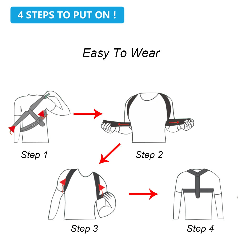 Correcteur de Posture Discret — Soulage le Dos, Style Ergonomique