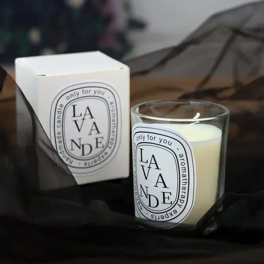 Bougie d'Aromathérapie Romantique en Pot Transparent – Idéal Cadeau & Mariage