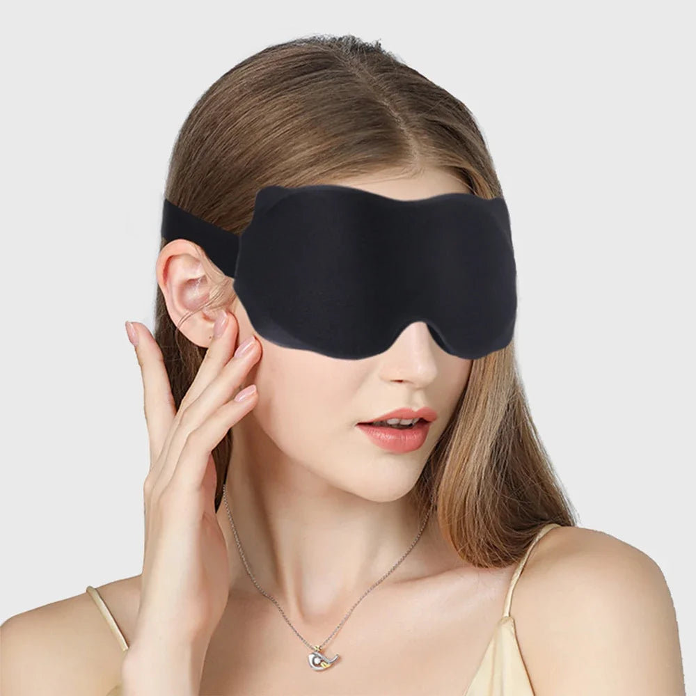 Masque de Sommeil 3D Rembourré — Occultation Totale, Confort Absolu