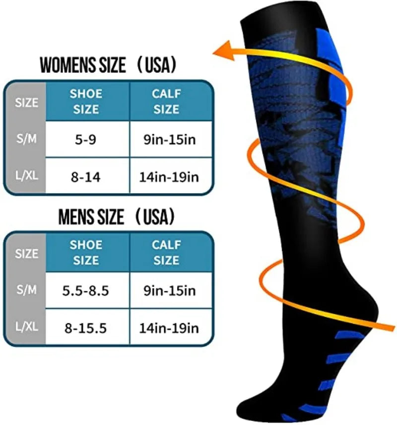 Chaussettes de Compression 20-30mmHg — Sport, Voyage & Circulation