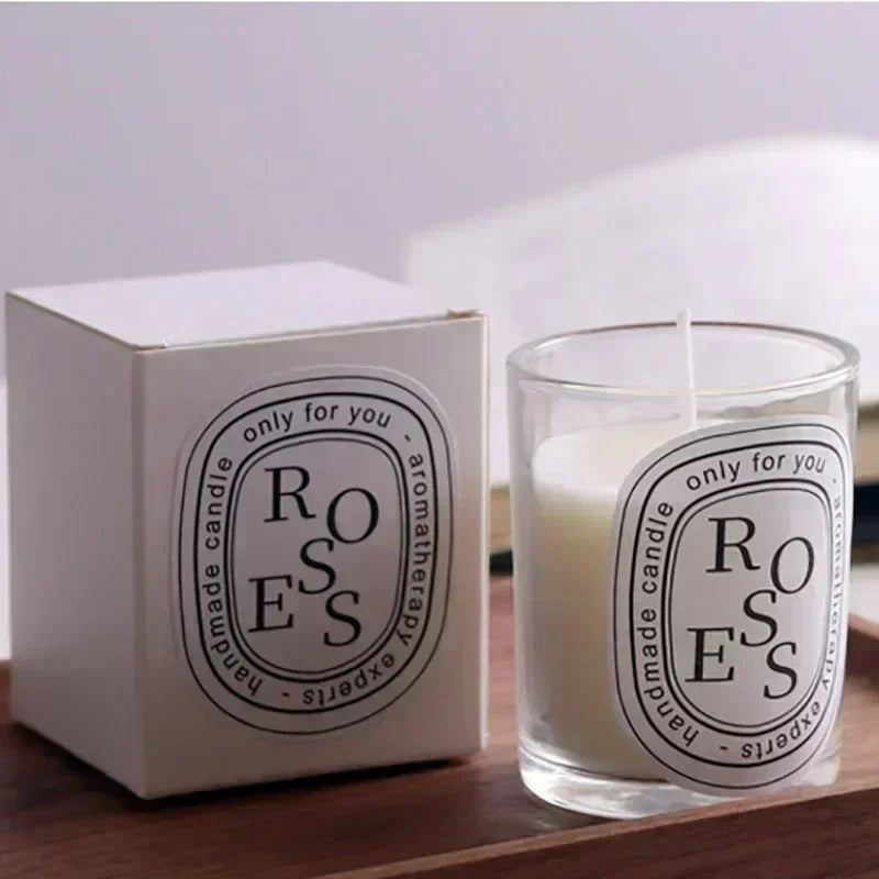 Bougie Parfumée en Verre Transparent — Cadeau Romantique & Mariage
