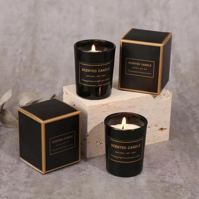 Bougies Parfumées en Cire de Soja – Ambiance Romantique & Fraîcheur Longue Durée