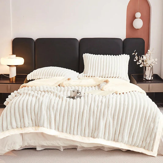Couverture Lestée Polaire Sherpa 3,6kg — Cocooning & Sommeil Profond