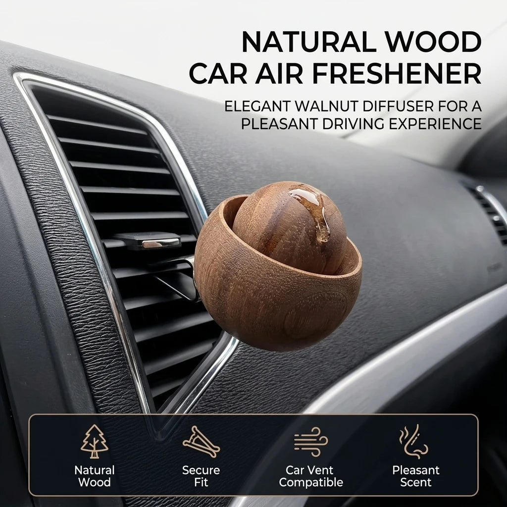 Diffuseur de Parfum en Bois – Mini Diffuseur Naturel Voiture & Maison
