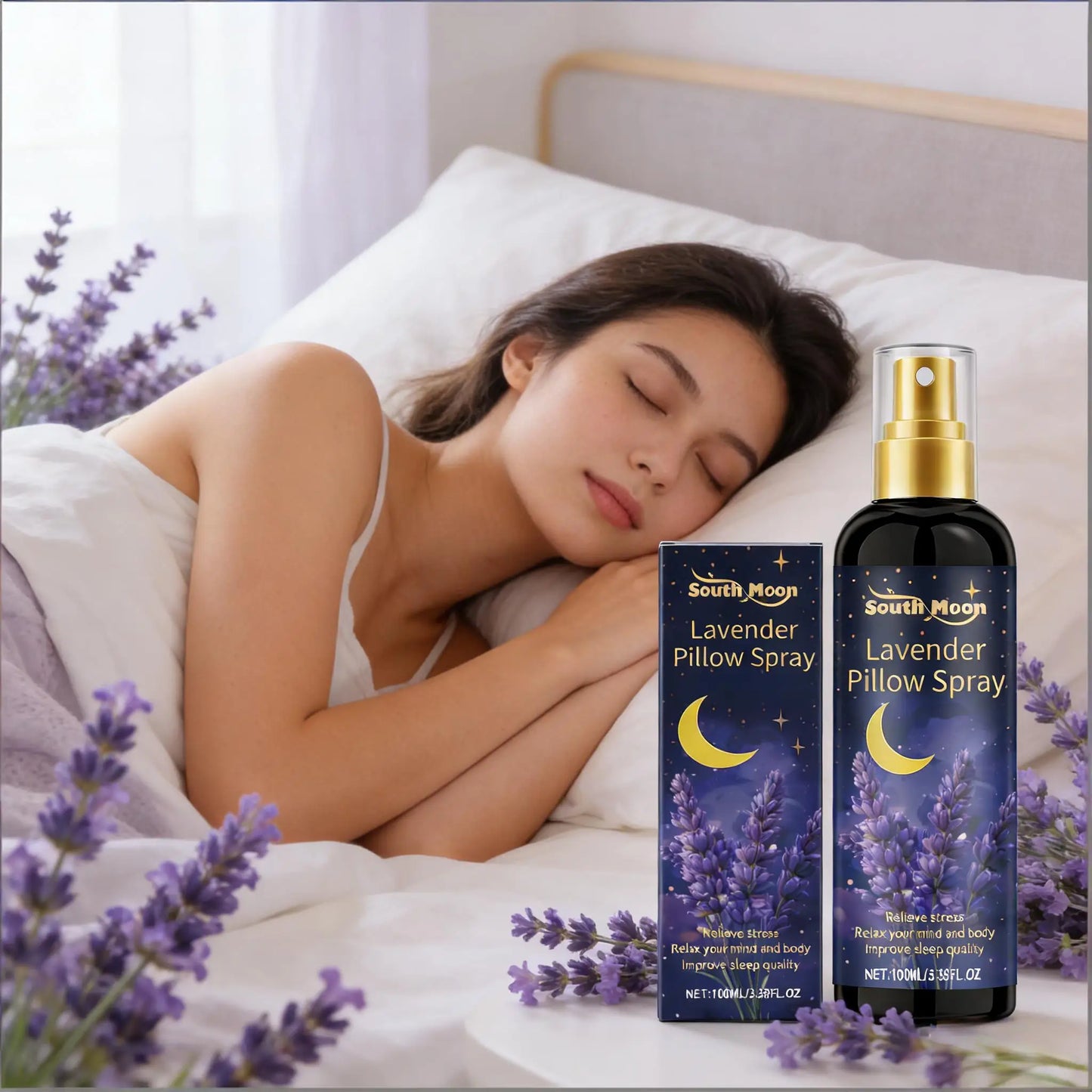Spray Sommeil à la Lavande — Brume d'Oreiller Anti-Anxiété
