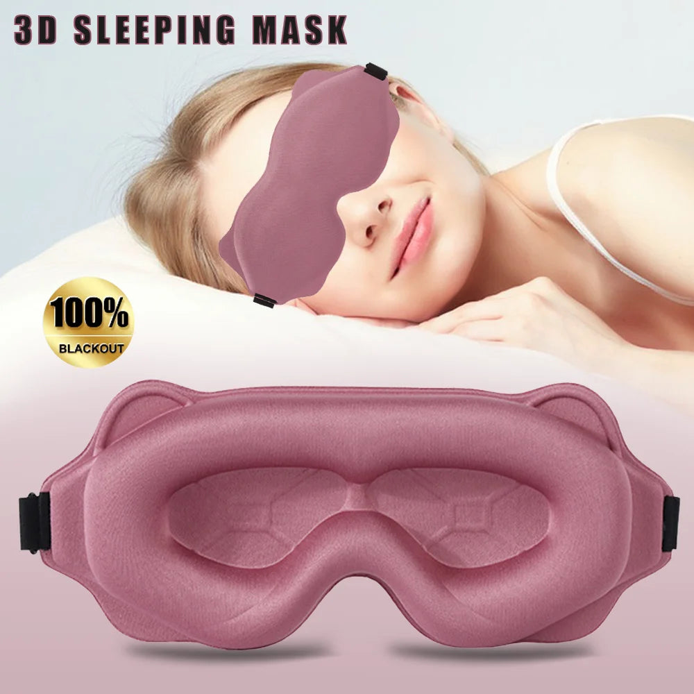 Masque de Sommeil 3D Rembourré — Occultation Totale, Confort Absolu