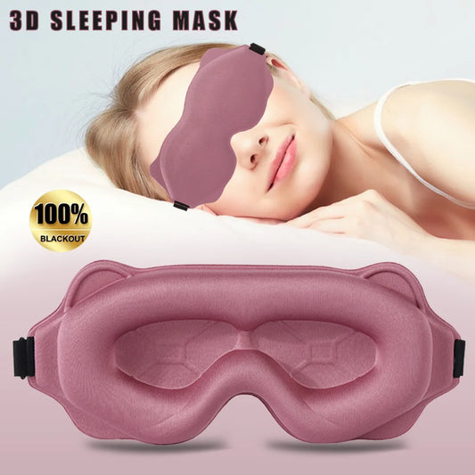 Masque de Sommeil 3D Rembourré — Occultation Totale, Confort Absolu