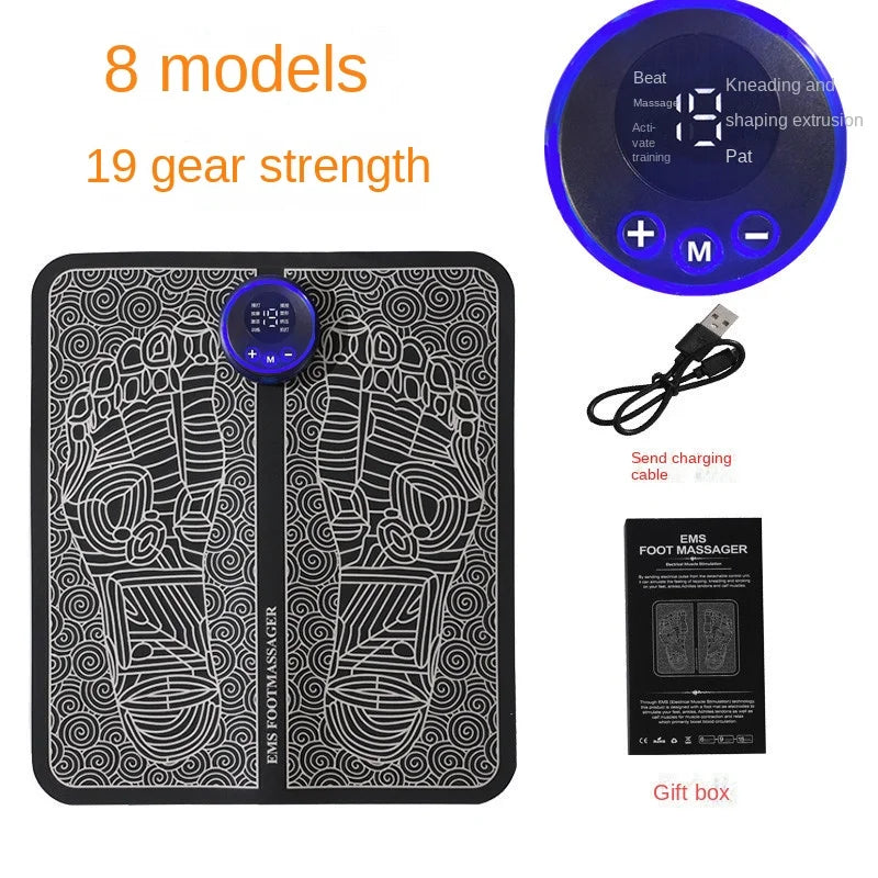 Tapis de Massage EMS pour Pieds – Stimulation Musculaire & Circulation Pliable