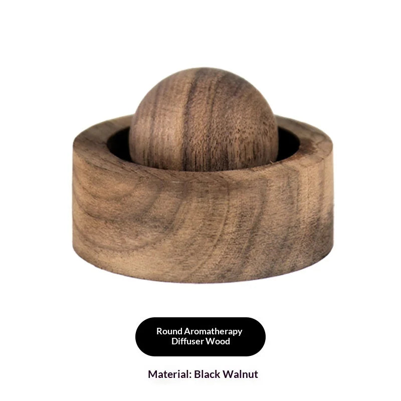 Diffuseur d'Huiles Essentielles Boule en Bois – Clip Voiture & Mini Format Maison