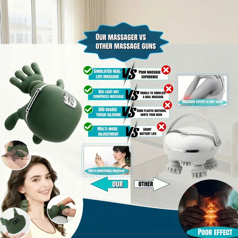 Masseur Nuque & Épaules Électrique — Massage Profond Type Mains Expertes