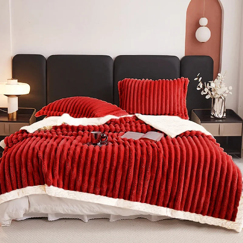 Couverture Lestée Polaire Sherpa 3,6kg — Cocooning & Sommeil Profond