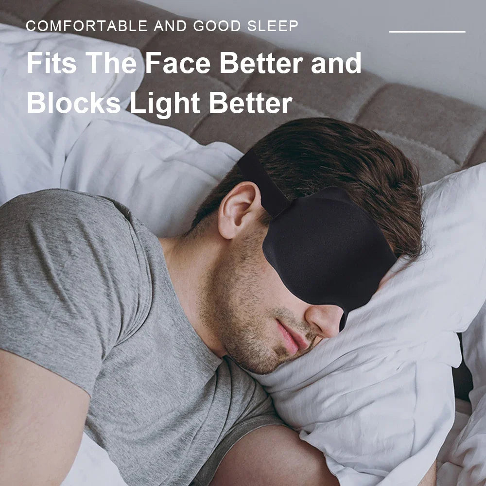 Masque de Sommeil 3D Rembourré — Occultation Totale, Confort Absolu