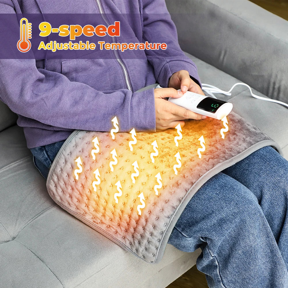 Coussin Chauffant Électrique 58x29cm avec Thermostat – Douleurs Lombaires & Règles