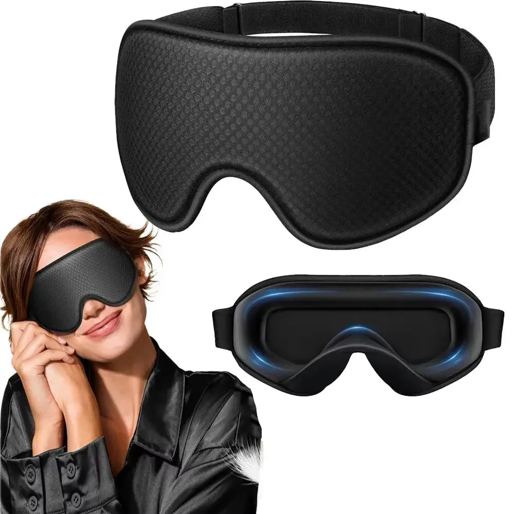 Masque de Nuit 3D Occultant — Douceur & Maintien Ajustable