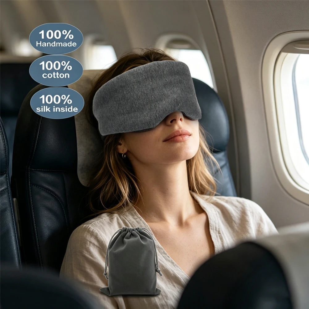 Masque de Sommeil Respirant et Anti-Pression, Léger et Portable pour Voyages et Siestes