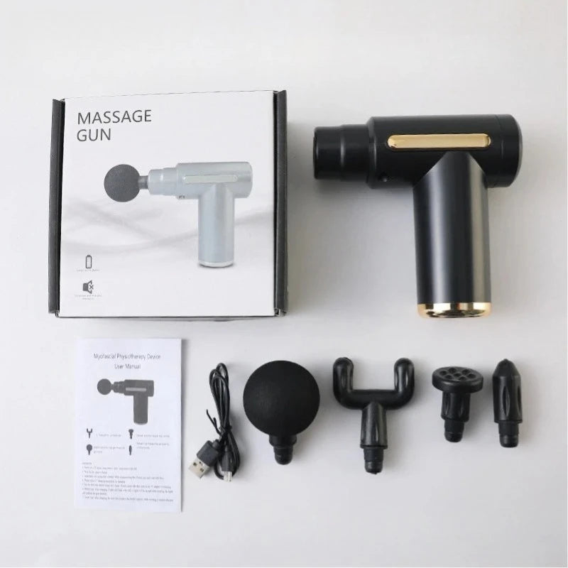 Pistolet de Massage Percussion 4-en-1 – Récupération Musculaire Profonde