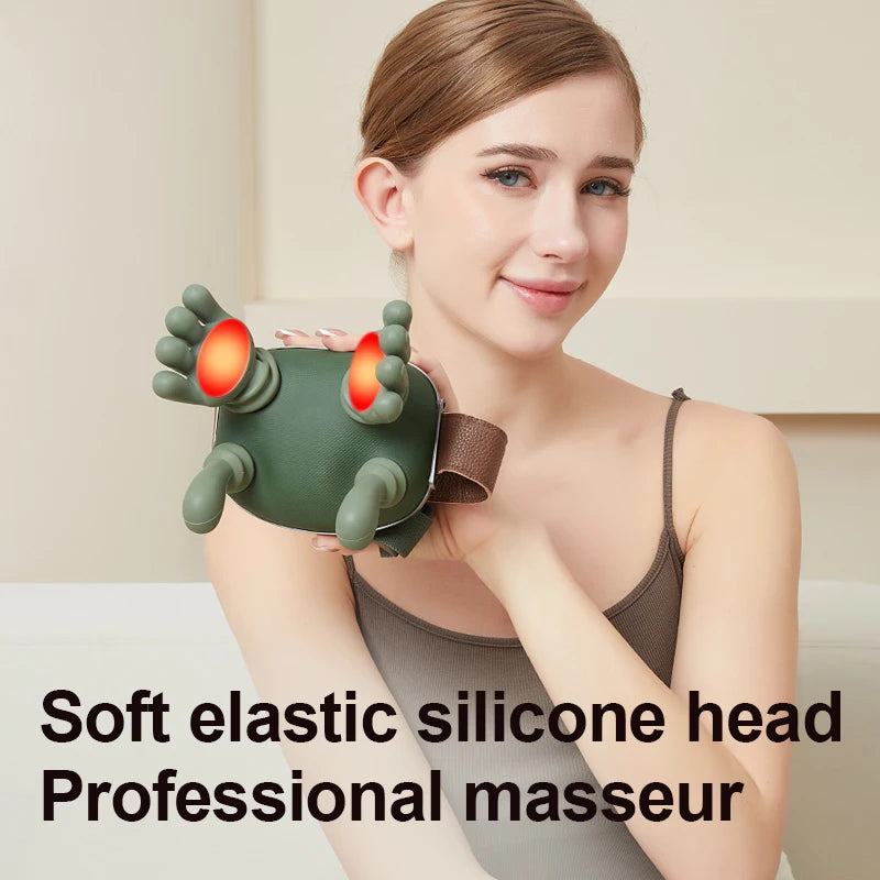 Masseur Nuque & Épaules Effet Mains Chauffant – Vibrant, Rechargeable USB