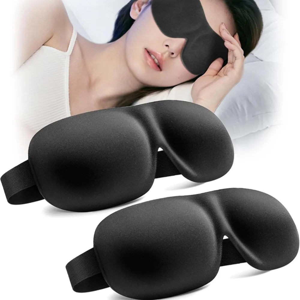 Masque de Sommeil 3D en Mousse à Mémoire de Forme – Confort Absolu & Obscurité Totale