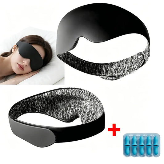Masque de Sommeil 3D Respirant, Confort Anti-Insomnie, Sangle Ajustable