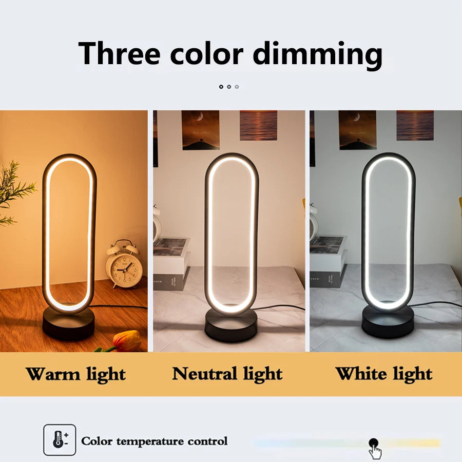 Lampe Veilleuse Anneau LED – Ambiance Tamisable 3 Couleurs