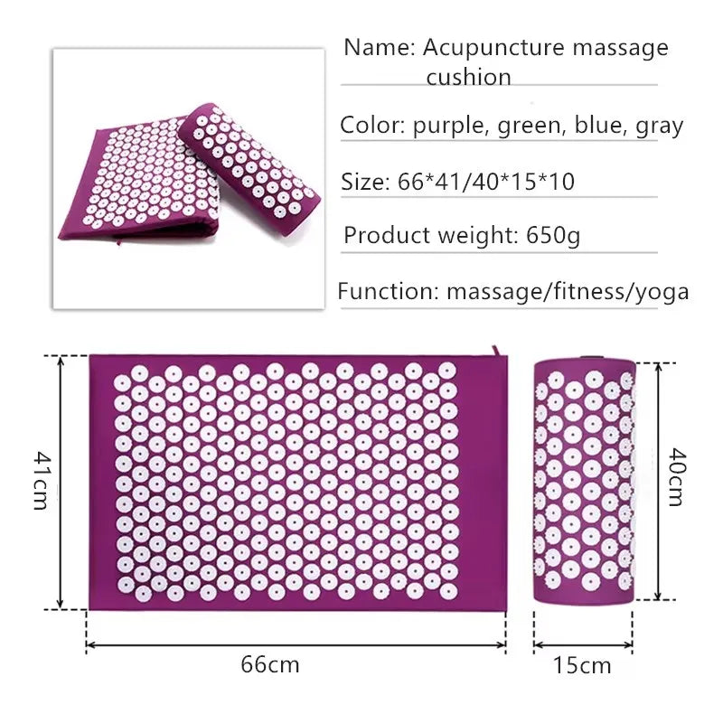Tapis d'Acupression à Picots — Yoga, Pilates & Anti-Stress Dos