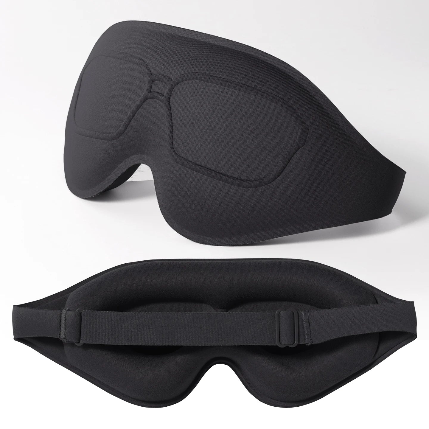 Masque de Nuit 3D Confort Voyage — Occultation Totale, Bande Ajustable