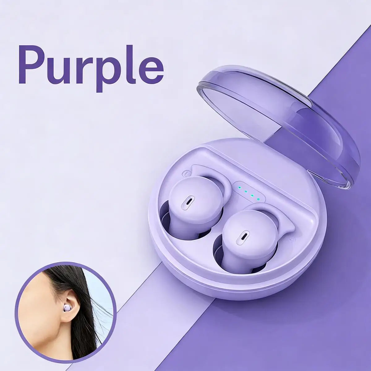 Écouteurs Intra-Auriculaires Bluetooth 5.3 Q26 - Mini Invisibles, Réduction de Bruit ENC, Confort Ergonomique pour Musique, Sieste et Sommeil sur le Côté