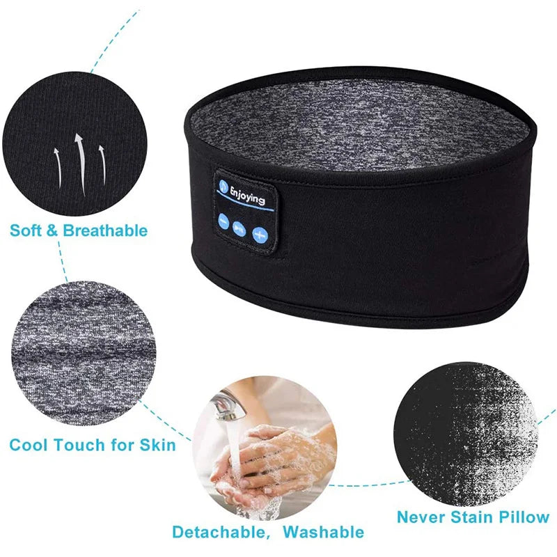Bandeau Bluetooth avec Masque de Sommeil - Sport & Voyage