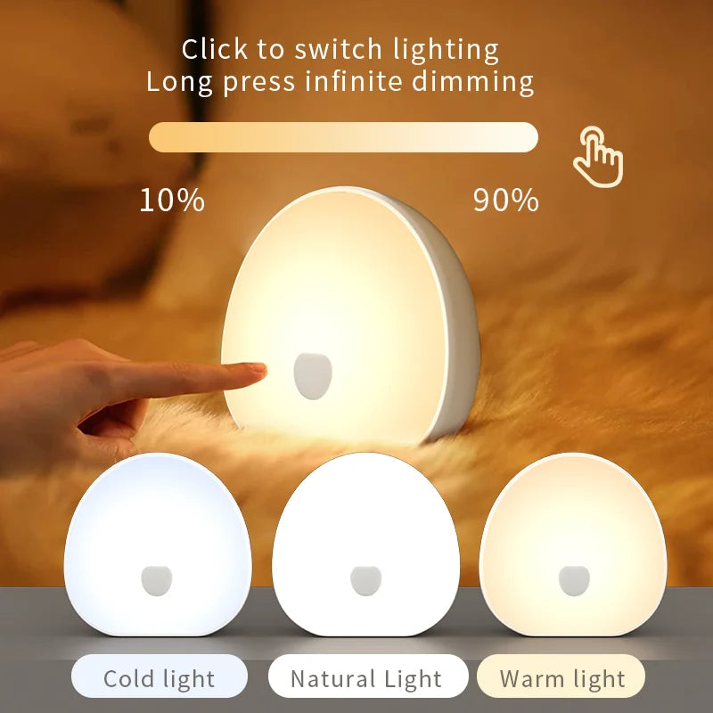 Veilleuse Lampe à Bruit Blanc Tactile - 10 Sons & Lumière