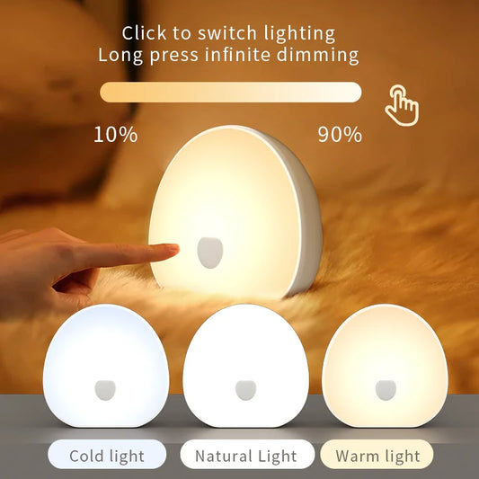 Veilleuse Lampe à Bruit Blanc Tactile - 10 Sons & Lumière