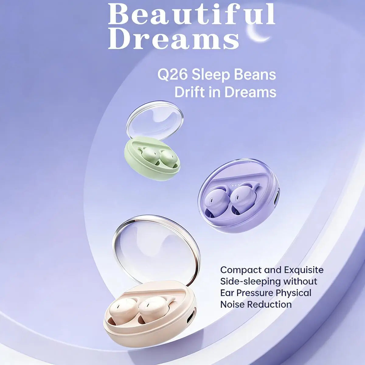Écouteurs Intra-Auriculaires Bluetooth 5.3 Q26 - Mini Invisibles, Réduction de Bruit ENC, Confort Ergonomique pour Musique, Sieste et Sommeil sur le Côté