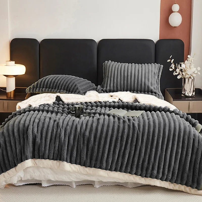 Couverture Lestée Polaire Sherpa 3,6kg — Cocooning & Sommeil Profond