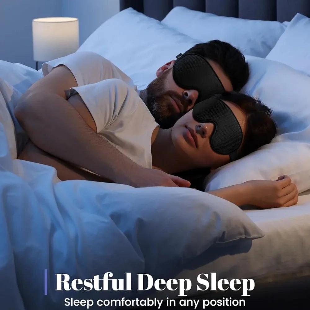 Masque de Sommeil 3D Occultant — Doux, Respirant & Ajustable