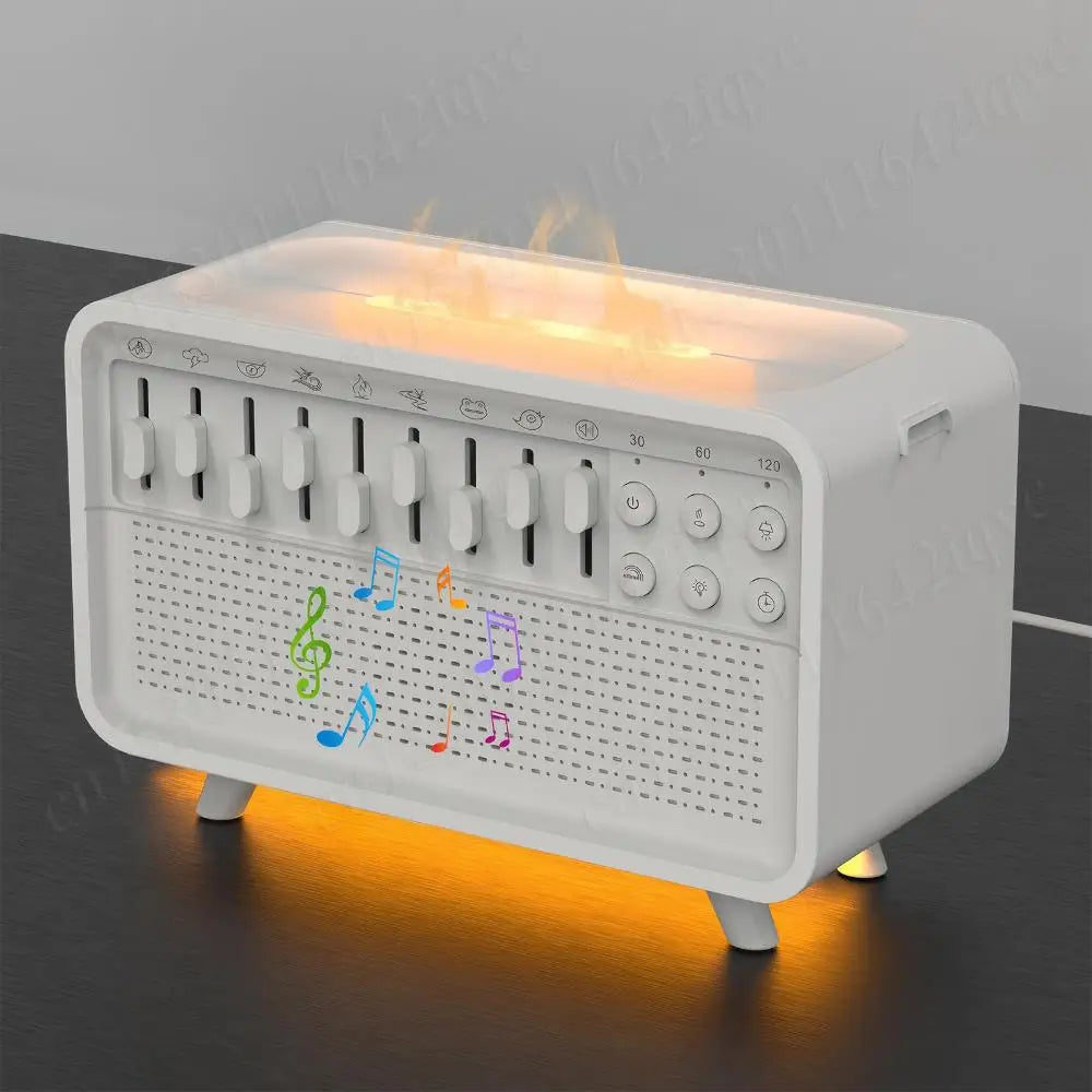Diffuseur de Bruit Blanc 2025 - Machine à Sons Apaisants pour le Sommeil, Humidificateur d'Huiles Essentielles, Veilleuse et Haut-Parleur Bluetooth