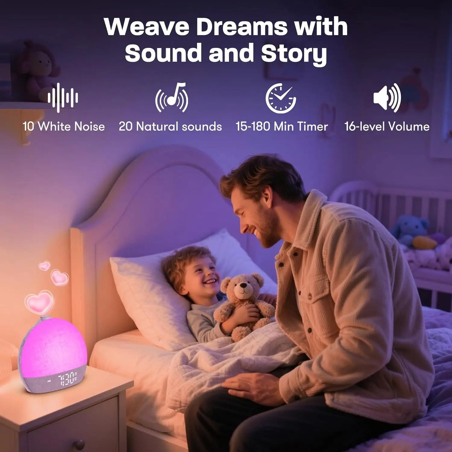 Réveil Lumineux Simulateur d'Aube – Lumière Naturelle & Sons Apaisants