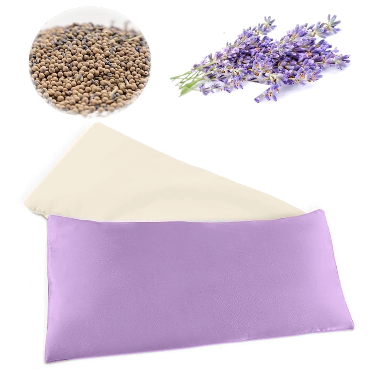 Coussin Yeux Lesté à la Lavande — Chaud/Froid, Relaxation & Sommeil