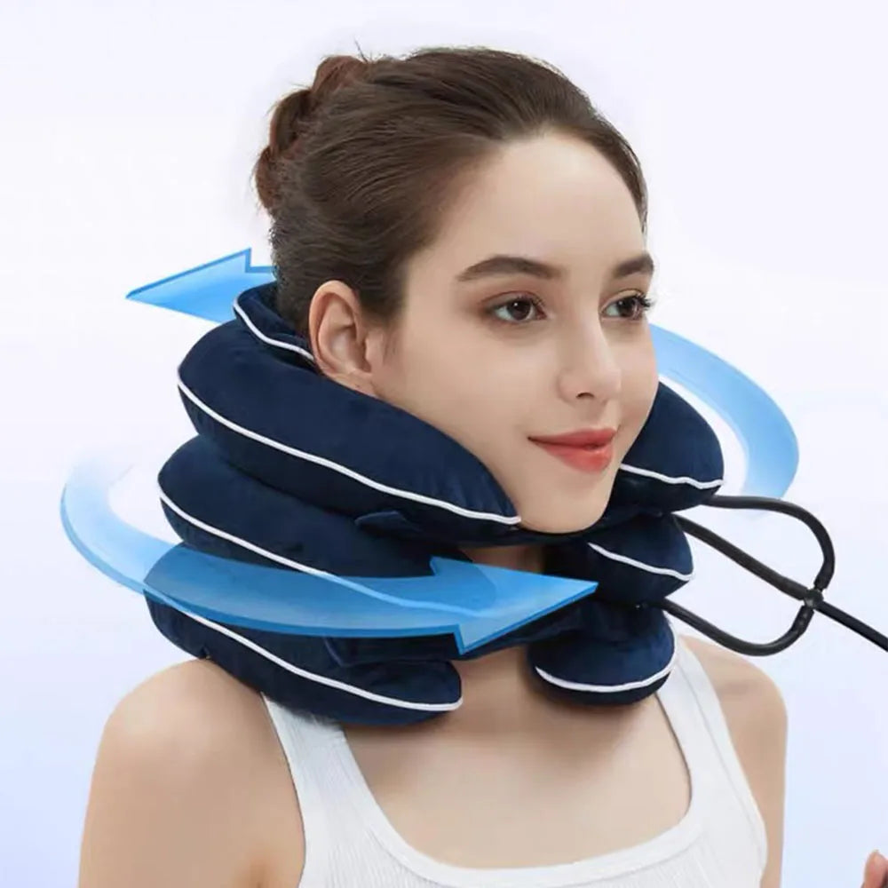 Attelle Cervicale Gonflable – Traction Douce pour Nuque & Prévention des Douleurs