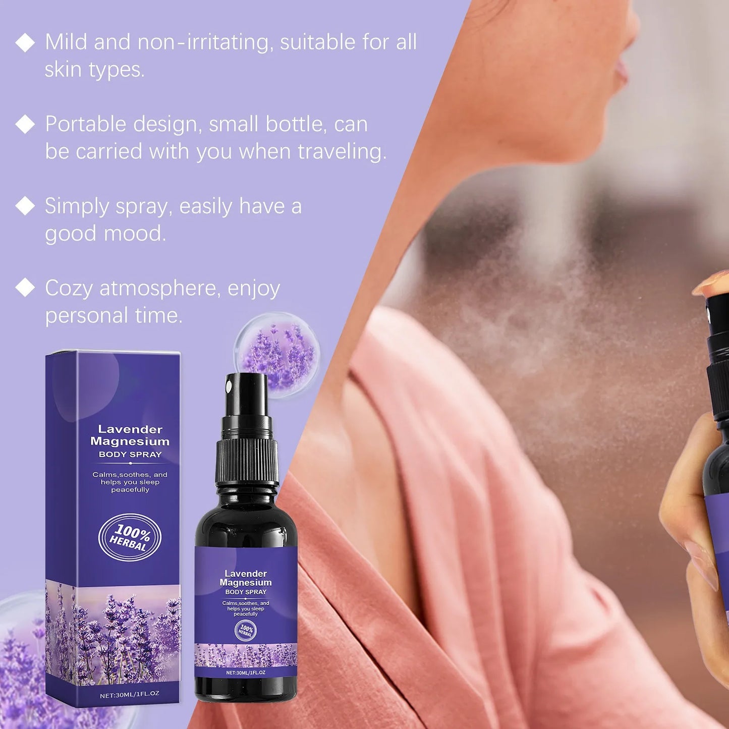 Spray Sommeil Lavande & Vanille – Brume d'Oreiller Apaisante